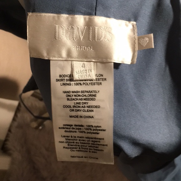 Chantilly Lace and Tulle Short Bridesmaid Dress - Picture 6 of 7